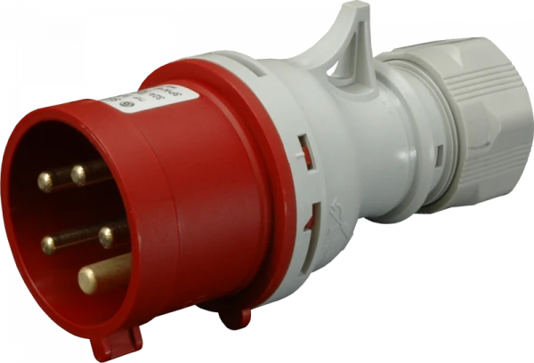 Wtyczka Kištukas SEZ, 5x32A, IP44, 400V, Pilkas/Raudonas