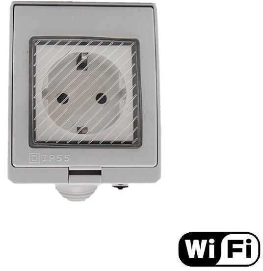 Vandeniui atsparus kištukinis lizdas Feelspot FS-WSK02WE IP55 WiFi, Tuya