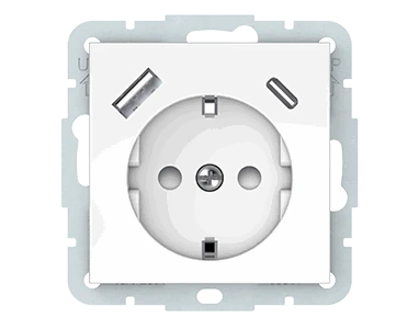 Schneider Electric Kištukinis lizdas SCHNEIDER Sedna Design, su užsklanda + 2 USB, 4A, antracitas; SDD114052