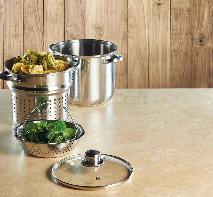 Kitchen Craft KitchenCraft makaronų puodas su sieteliu ir garinimo krepšeliu