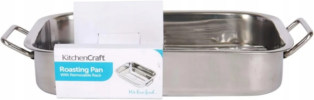 Kitchen Craft KitchenCraft Maža keptuvė su grotelėmis Sidabrinė 27x20x5 cm Nerūdijantis plienas