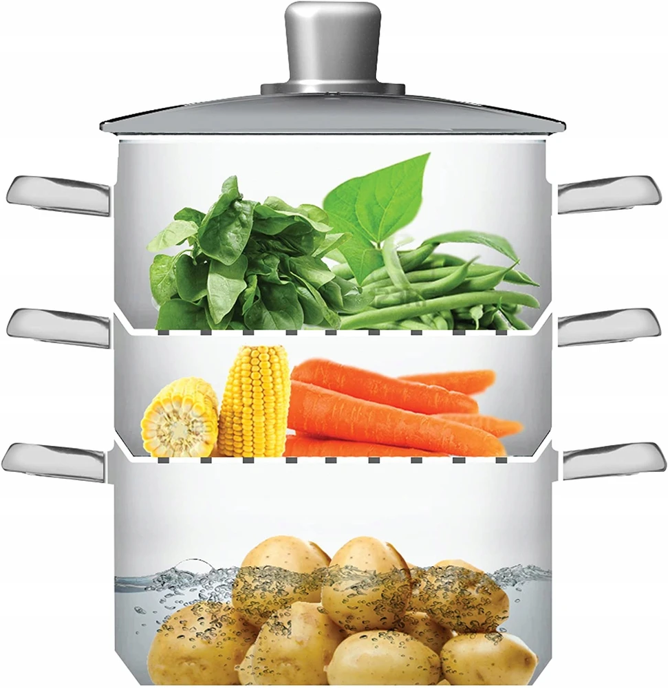 Kitchen Craft KitchenCraft nerūdijančio plieno garintuvas, 3 dalių, Ø16cm, 5l