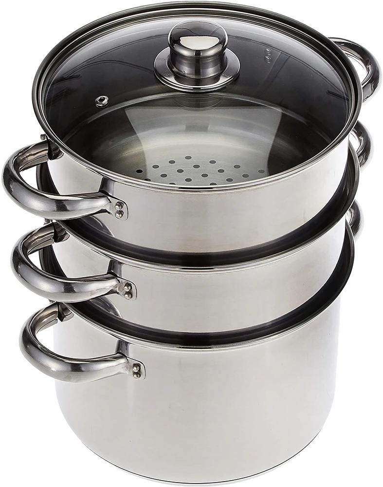 Kitchen Craft KitchenCraft plieno garintuvas 5 l, 3 lygiai, sidabrinis, KCCVSTEAM22