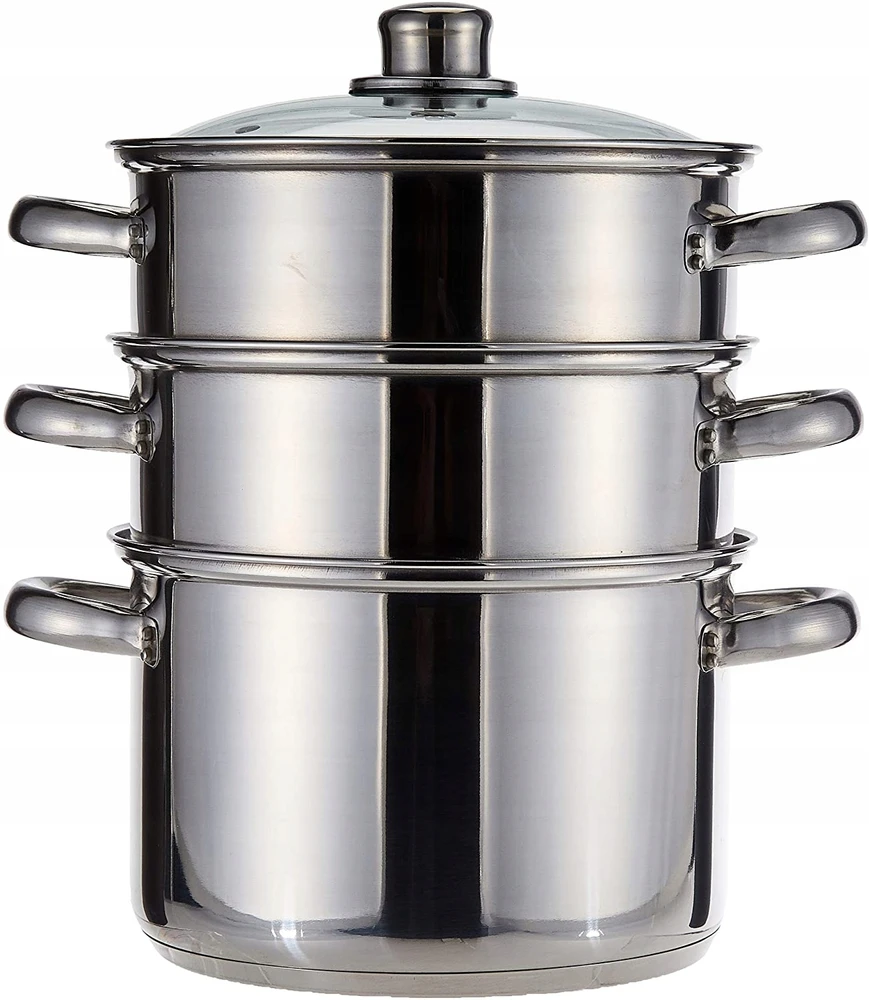 Kitchen Craft KitchenCraft plieno garintuvas 5 l, 3 lygiai, sidabrinis, KCCVSTEAM22