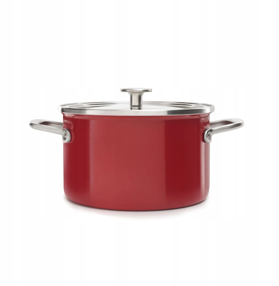 KitchenAid Emalio puodas 20cm 3,7l emaliuotas dangteliu indukcinėmis dujomis