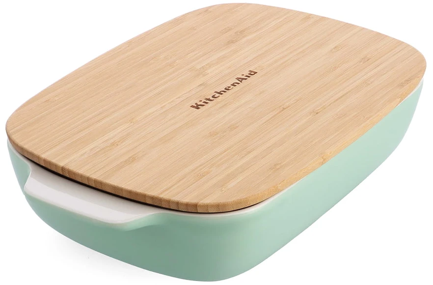 KitchenAid kepimo skarda su mediniu dangčiu, universali, 40x25cm