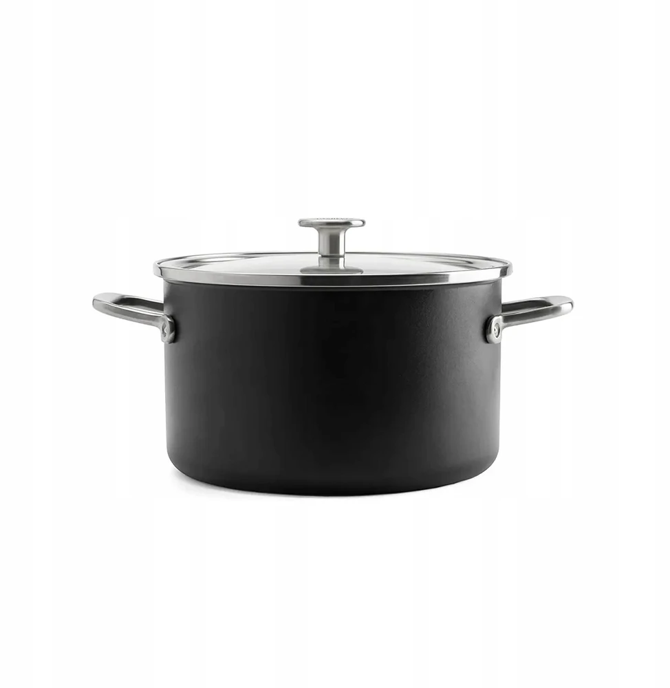KitchenAid plieno šerdies puodas 20cm 3,7l su dangteliu, emaliuotas, indukcinis, dujinis
