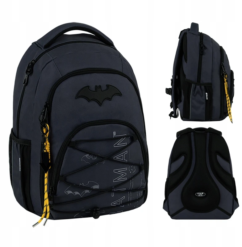 Kite Batman kuprinė paaugliams, pilka, šviečianti, 9-12 m.