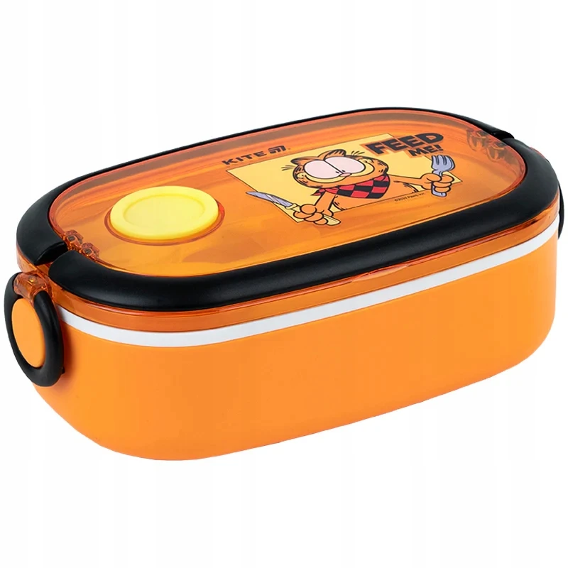 Kite Garfield 900 ml maisto dėžutė su stalo įrankiais