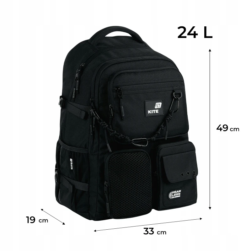 Kite K26-1018xl-1 Juodas Paauglių Kuprinė Xl