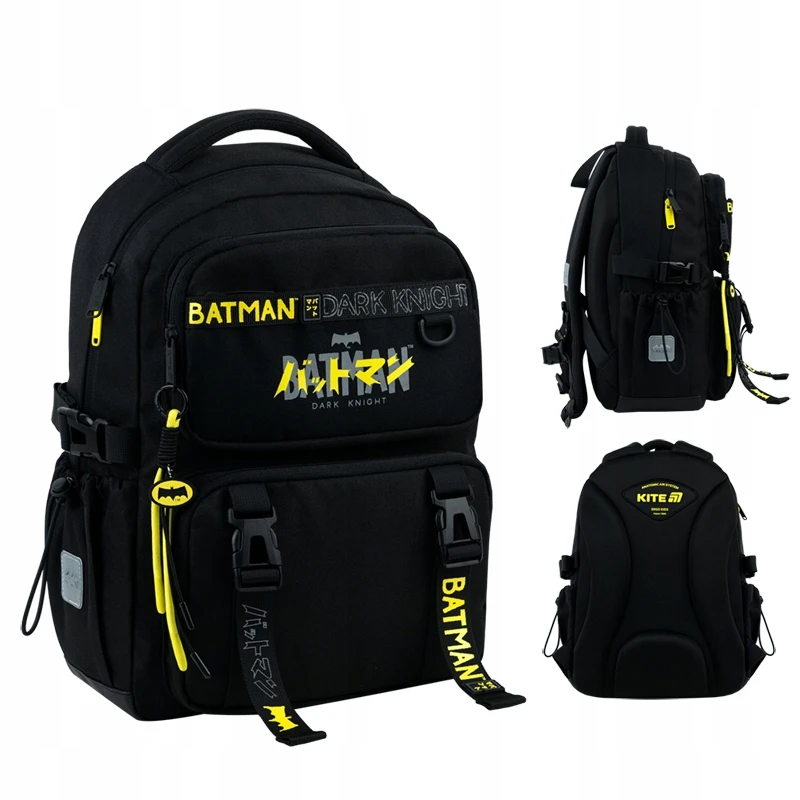 Kite kuprinė berniukams 6-12 metų, juoda, su Batman dizainu