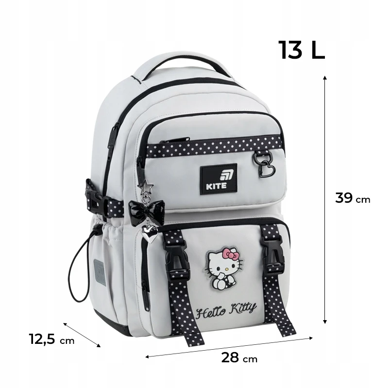 Kite Kuprinė mergaitėms Hello Kitty su breloku, ortopedinė