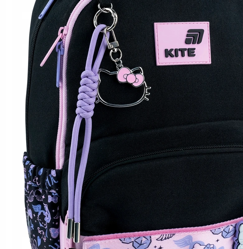 Kite Mokyklinė kuprinė mergaitėms Hello Kitty juoda, 6-12 metų