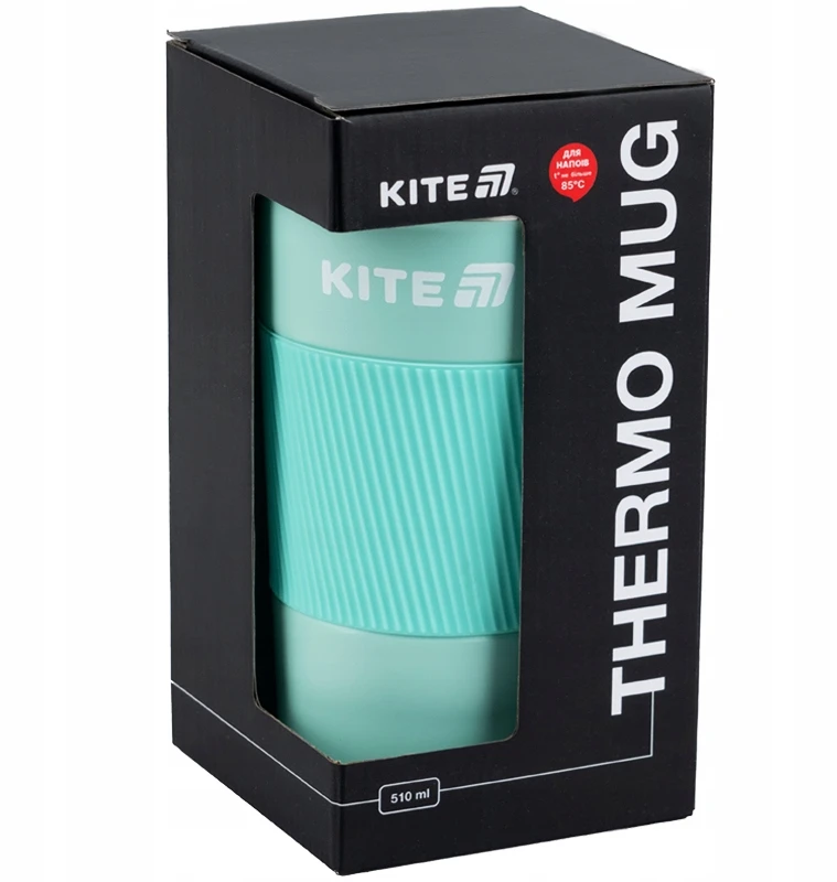 Kite Neslystantis termo puodelis kavai ir arbatai, žalias, 510 ml, aitvaras
