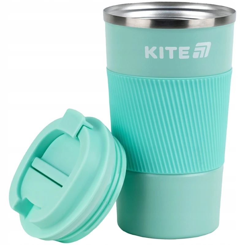 Kite Neslystantis termo puodelis kavai ir arbatai, žalias, 510 ml, aitvaras