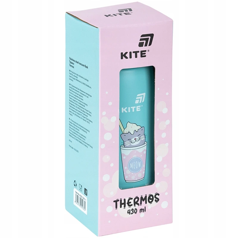 Kite Termosas vaikams su tinkliniu snapeliu ir fiksuojamu dangteliu su aitvaru