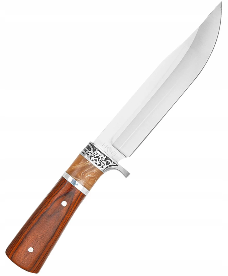 Klasikinis BSH Adventure Dagger medžioklės peilis, 420 plieno, su diržo apvalkalu