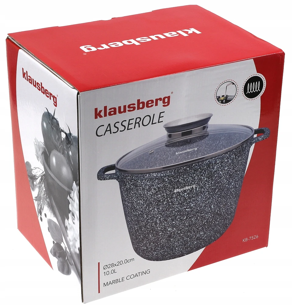 Klausberg DIDELIS GRANITINIS PUODAS 10L + DANGINIS DUJŲ ĮVEDIMAS