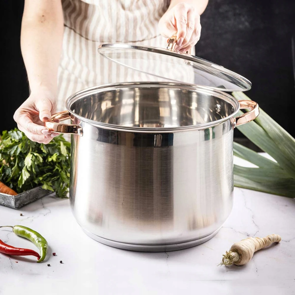 Klausberg GASTRONOMINIS PUODAS, AUKŠTAS 13L 28cm SU dangteliu, INDUKCINIS, Plieninis