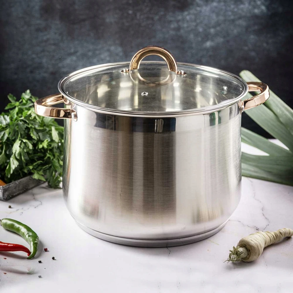 Klausberg GASTRONOMINIS PUODAS, AUKŠTAS 13L 28cm SU dangteliu, INDUKCINIS, Plieninis