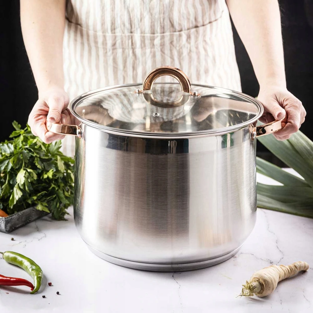 Klausberg GASTRONOMINIS PUODAS, AUKŠTAS 13L 28cm SU dangteliu, INDUKCINIS, Plieninis