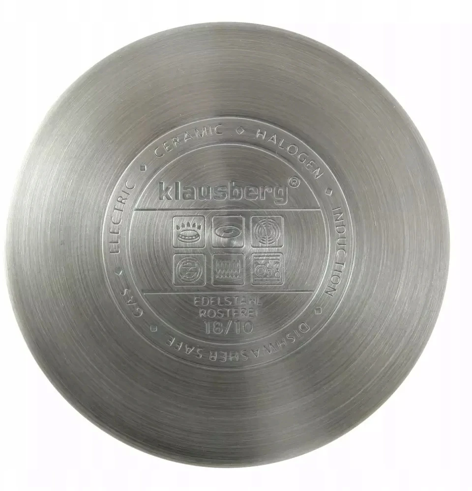 KLAUSBERG - Plieninis puodas + dangtis 16 cm 1,8 L