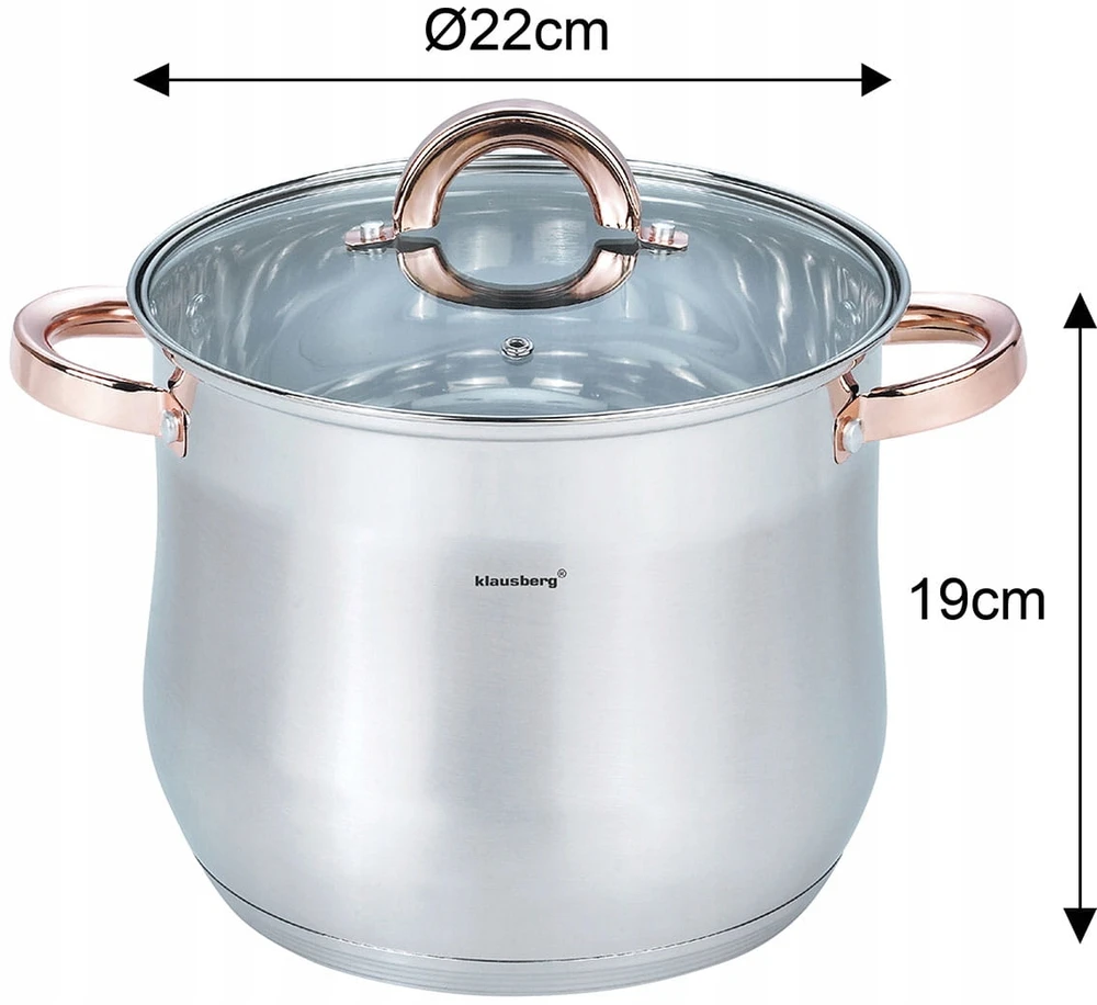 Klausberg Puodas su pokrywą 22cm 7L KB-7792