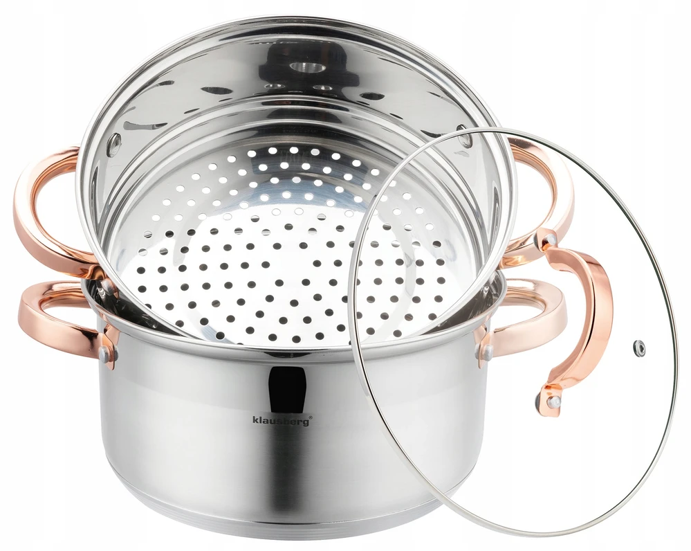 Klausberg STEAMER POT 22cm indukcinis nerūdijančio plieno puodas 4L