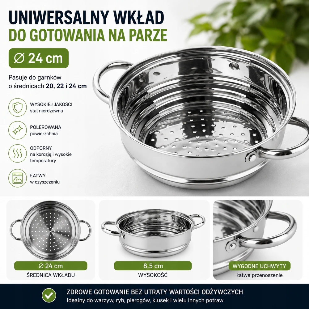 Uniwersalny Universalus garintuvo įdėklas, 24 cm skersmens, Klausberg plienas