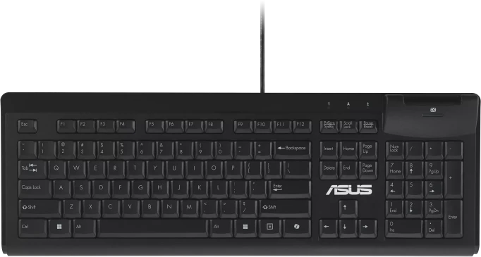 Asus KU100 | Smart Card Klaviatūra | su laidu | US | Juodas