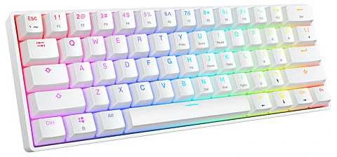 DK470 60% mechaninė klaviatūra DELTACO GAMING, Pre-lubed Hot-Swap KTT jungikliai / 4222408 / GAM-175-W-US