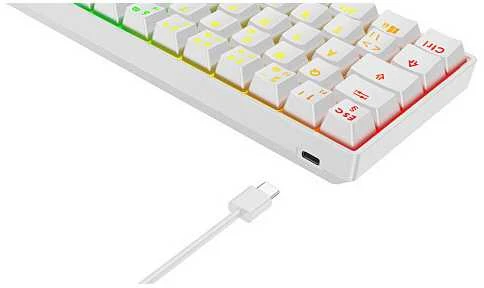 DK470 60% mechaninė klaviatūra DELTACO GAMING, Pre-lubed Hot-Swap KTT jungikliai / 4222408 / GAM-175-W-US