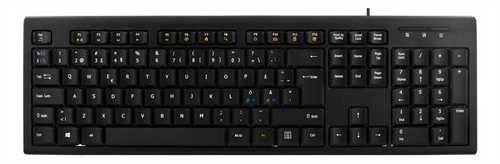 Klaviatūra DELTACO LT, USB, juoda / TB-626-LT
