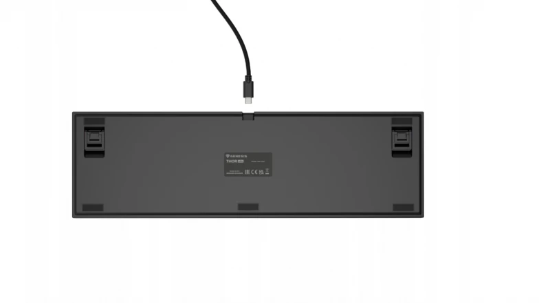 Klaviatūra žaidimams Genesis Thor 404 TKL Outemu Silent Peach su laidu mechaninė su pašvietimu juoda