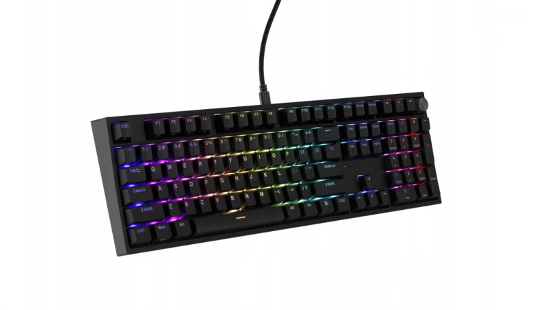 Klaviatūra žaidimams Genesis Thor 404 TKL Outemu Silent Peach su laidu mechaninė su pašvietimu juoda