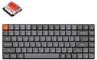 Keychron K10 Max Wireless (K10M-H1) - US išdėstymas - Hot-Swappable Super Raudona Switches - Juodas (Juoda) Mechaninė Belaidė Žaidimų Klaviatūra
