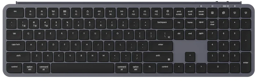 Keychron K10 Max Wireless (K10M-H1) - US išdėstymas - Hot-Swappable Super Raudona Switches - Juodas (Juoda) Mechaninė Belaidė Žaidimų Klaviatūra