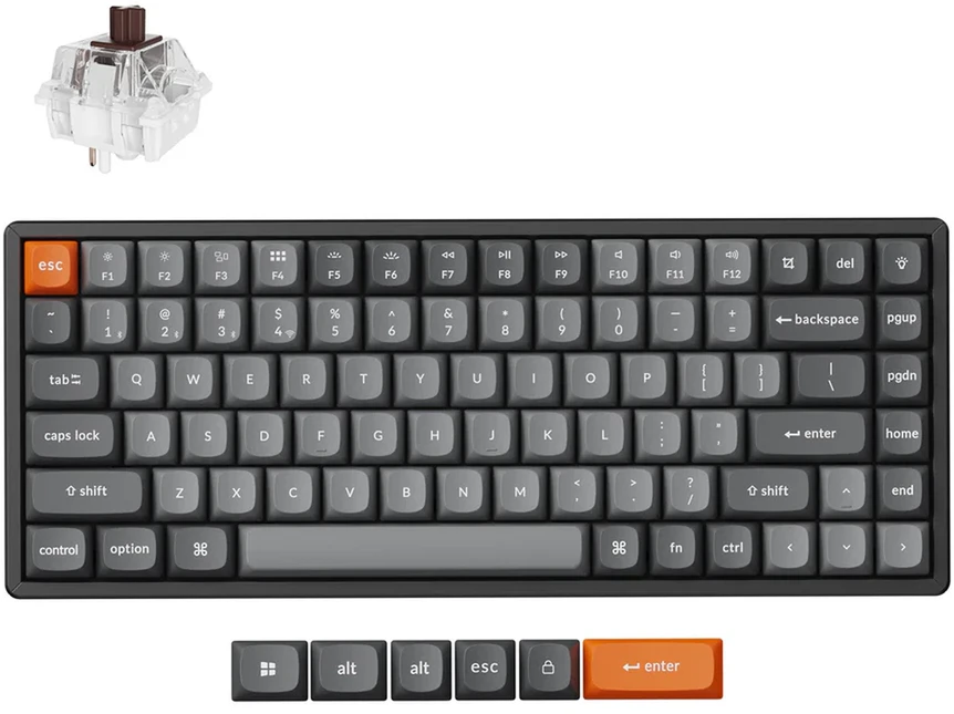 Klaviatūra KEYCHRON K3 RGB K3X-B3, juoda