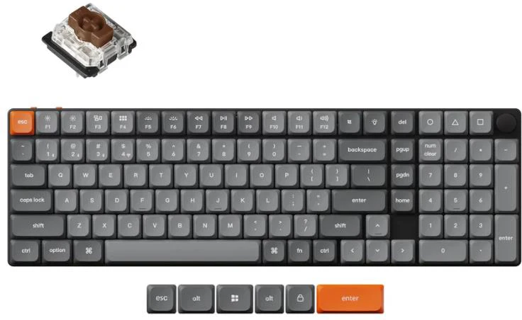 Klaviatūra KEYCHRON WRL K3 MAX RGB K3M-B1, juoda