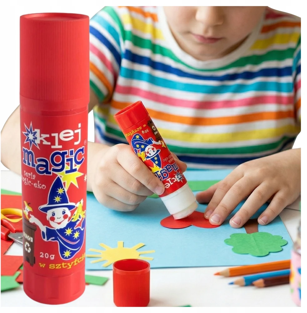 Klej Glue Stick Magic 20 g Sztyft Szkolny Biurowy Bezpieczny Skuteczny