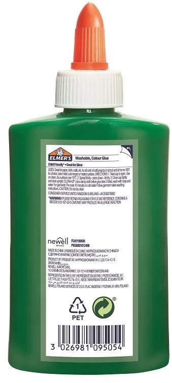 Klej w płynie Elmer's 147 ml szkolno biurowy lub SLIME Žalias