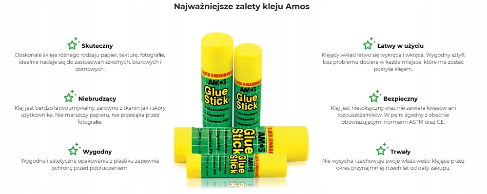 Klijų lazdelė 22g (20vnt.) AMOS