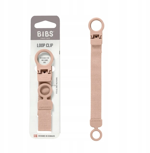 Klips Bibs 0m+ Blush kūdikio čiulptuko laikiklis, patogus ir tvirtas