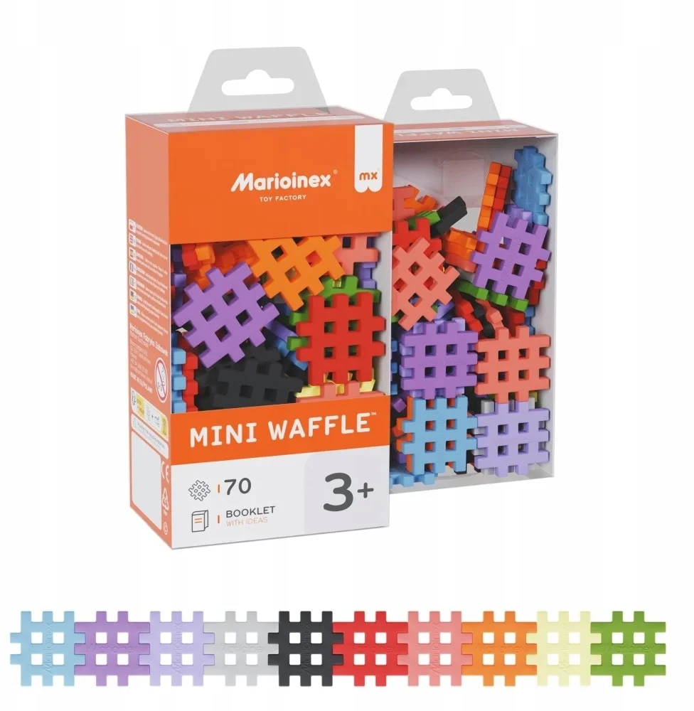 Klocki konstrukcyjne Mini Waffle kreatywne 70 dalys Marioinex 909027