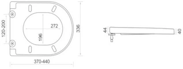 Etovis Klozeto dangtis lėtai nusileidžiantis EF-6002SD (150062)