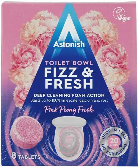 Klozeto valymo tabletės Astonish 8vnt. Peony