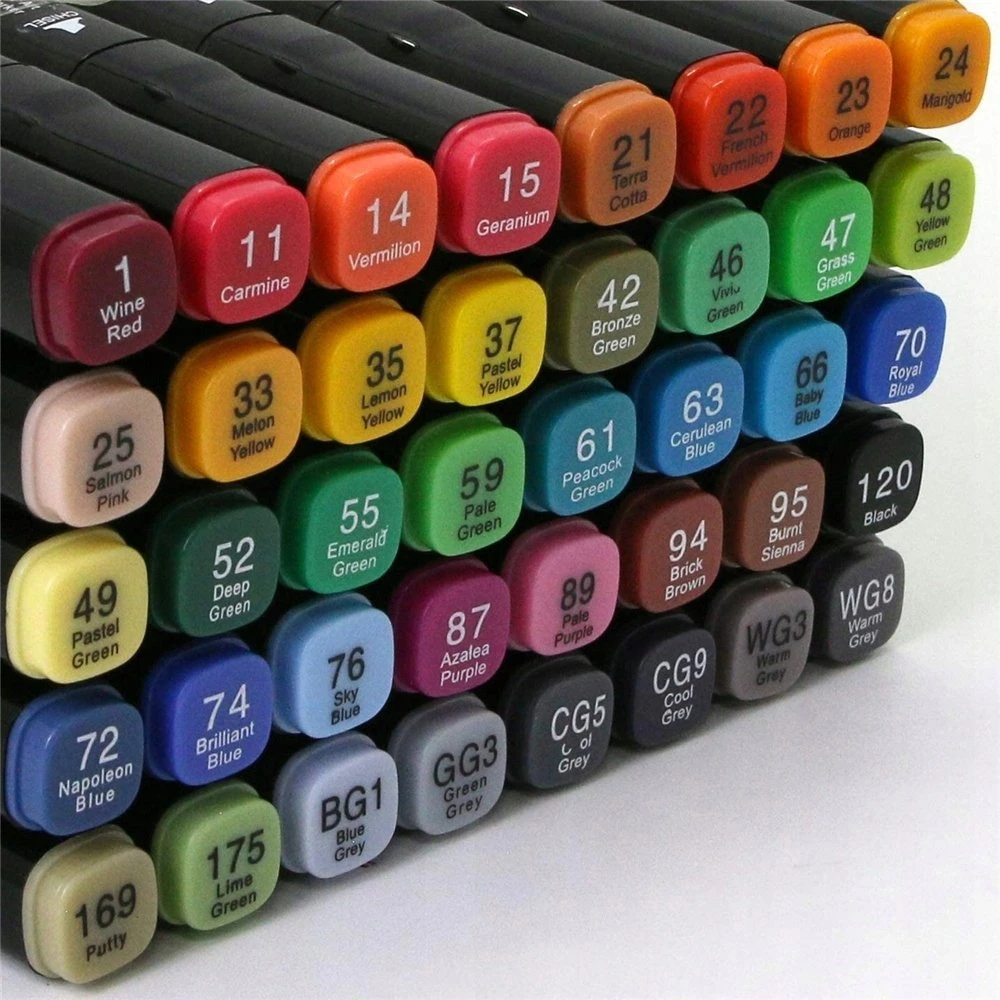 K&M Dwustronne MARKERY PISAKI alkoholowe 80pcs (C024)