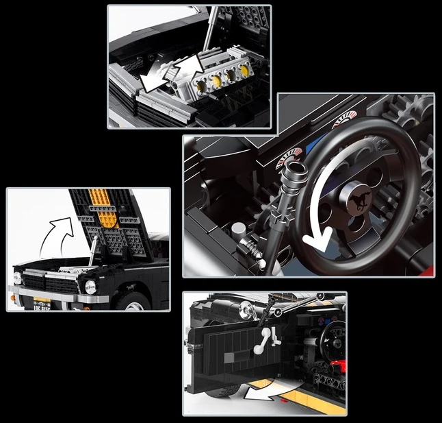 K&M „Ford Mustang“ MEGA KONSTRUKCINIAI BLOKAI TECHNIC 1817el (1817PCS)