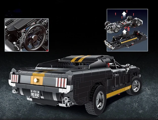 K&M „Ford Mustang“ MEGA KONSTRUKCINIAI BLOKAI TECHNIC 1817el (1817PCS)