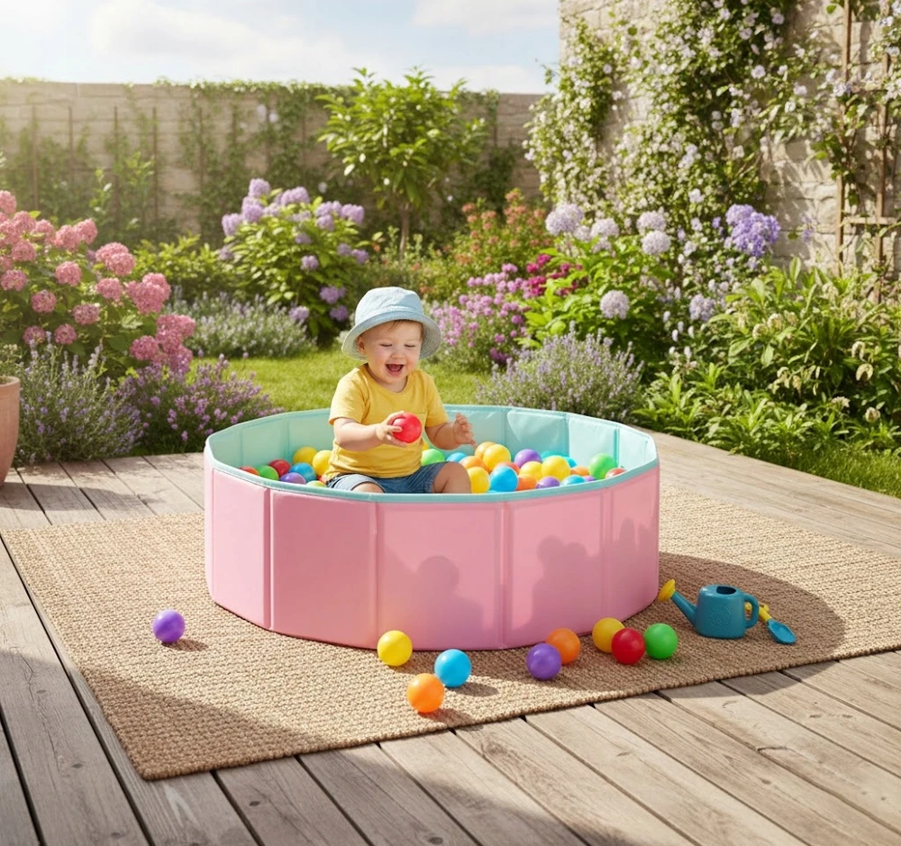 K&M Kojec vaikams 100 cm Suchy Baseinas Okrągły Plac Zabaw do Domu Ogrodu PZ03